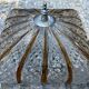 DKN Leuchte "sunburst" ceiling / wall light, RZB, two-tone, vintage, 1950s