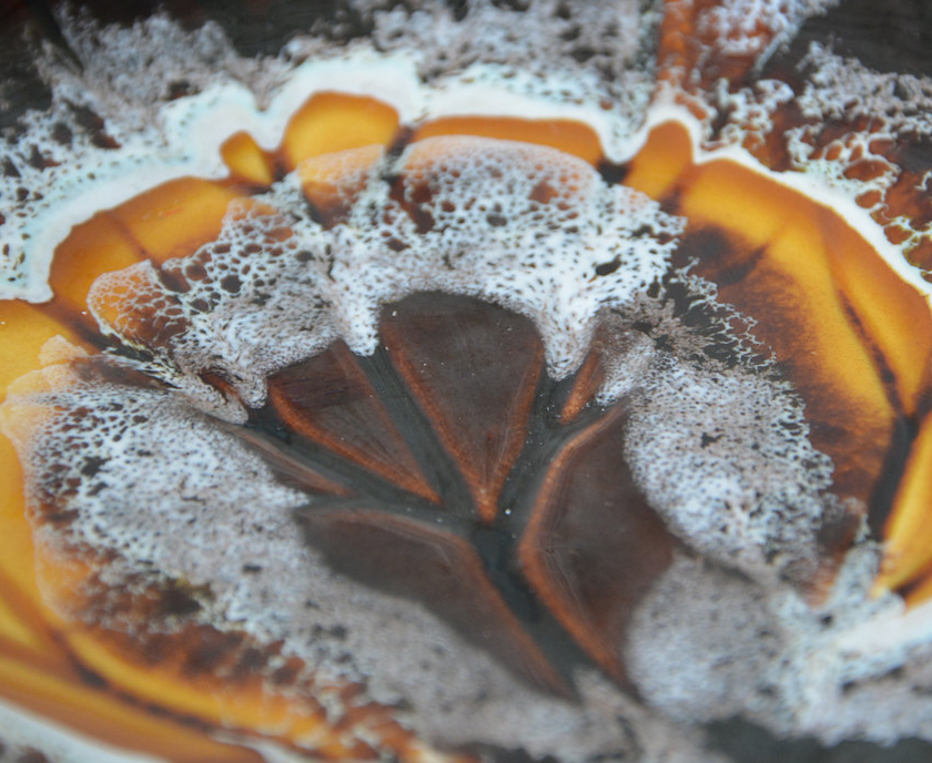 Empty pocket in ceramics-pottery hand painted