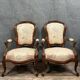 Paire de fauteuils époque Napoléon III en acajou