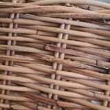 Vintage wicker bottle rack
