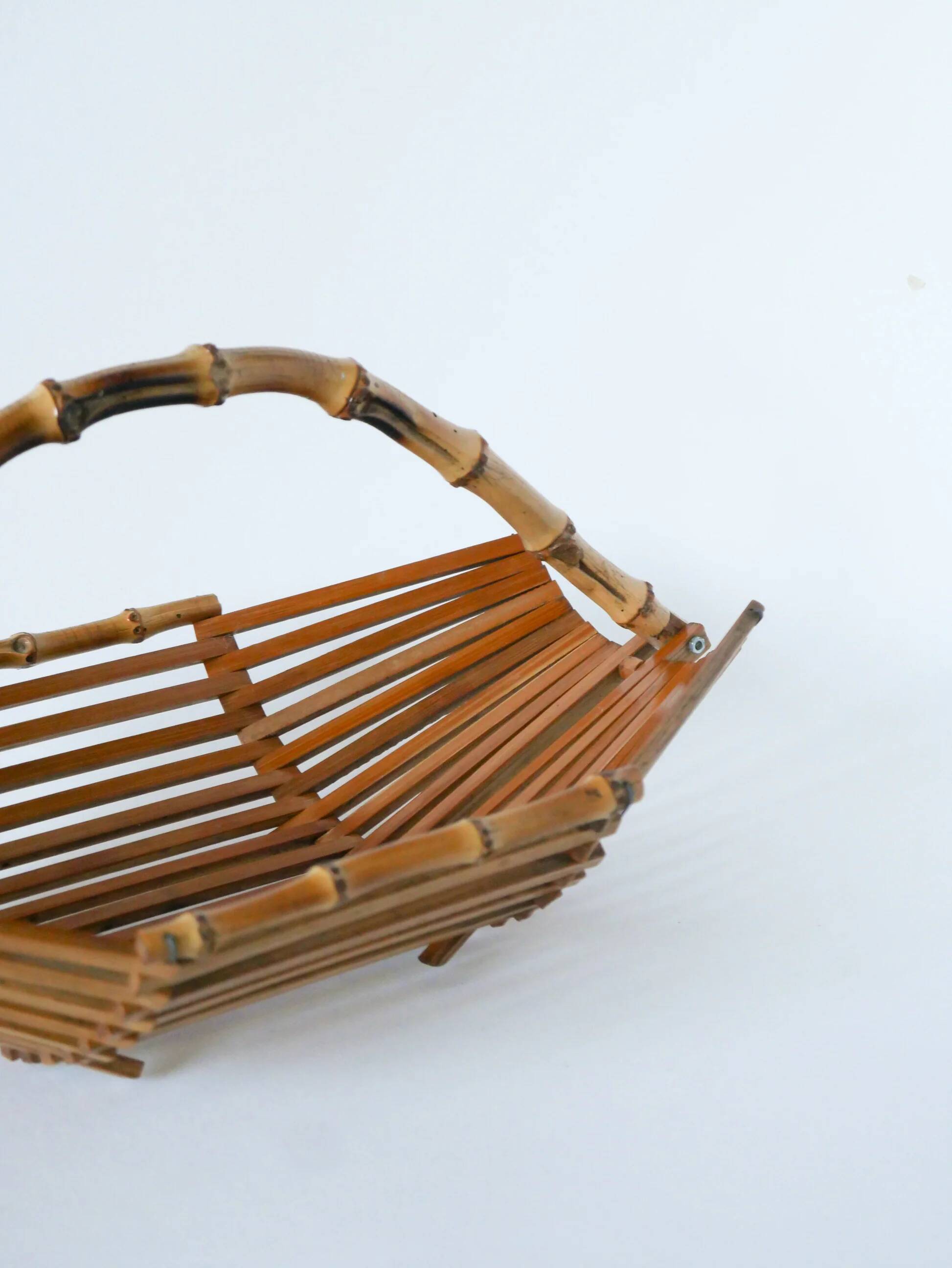 Bamboo and teak basket, design, 1960
