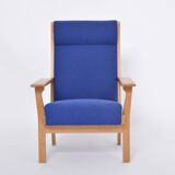 Reupholstered Danish Mid-Century Modern GE 181 a Chair by Hans Wegner for GETAMA