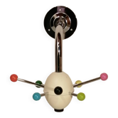 Wall coat rack, multi-colored ball, vintage Space Age sputnik