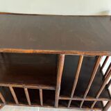 Brown rattan console shelf