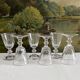 6 antique aperitif wine glasses in crystal "Caton" Saint Louis