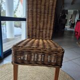 Wood and rattan chair