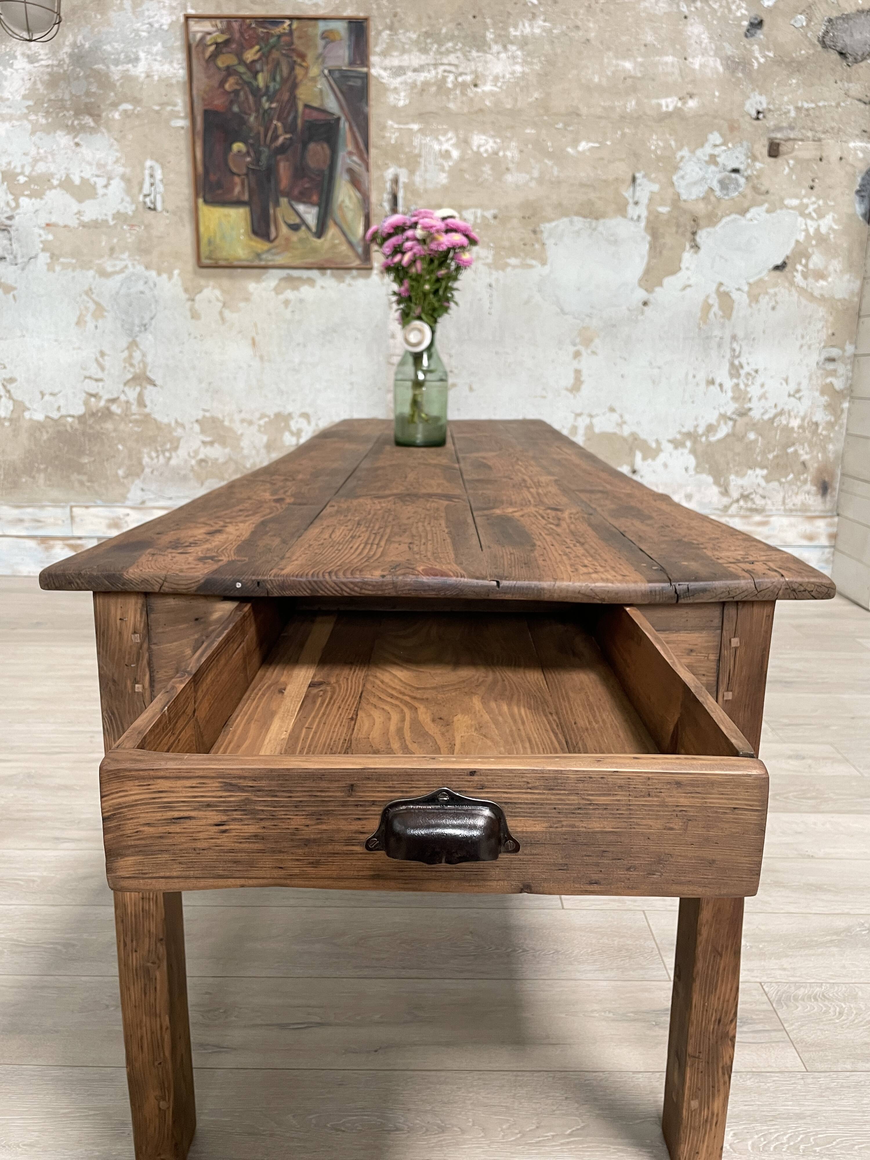 Vintage solid fir farm table.