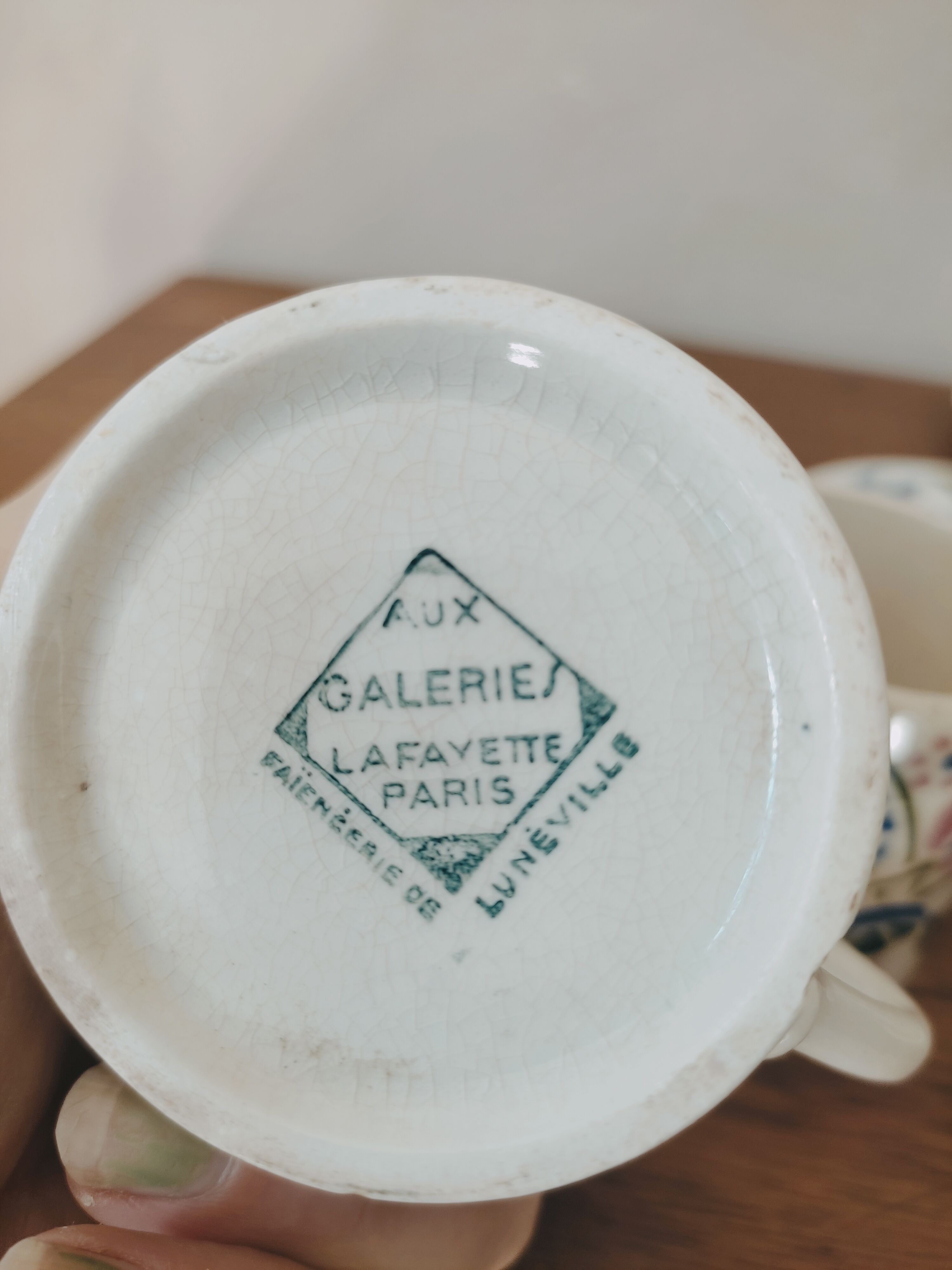 Set of 5 espresso cups in Lunéville earthenware