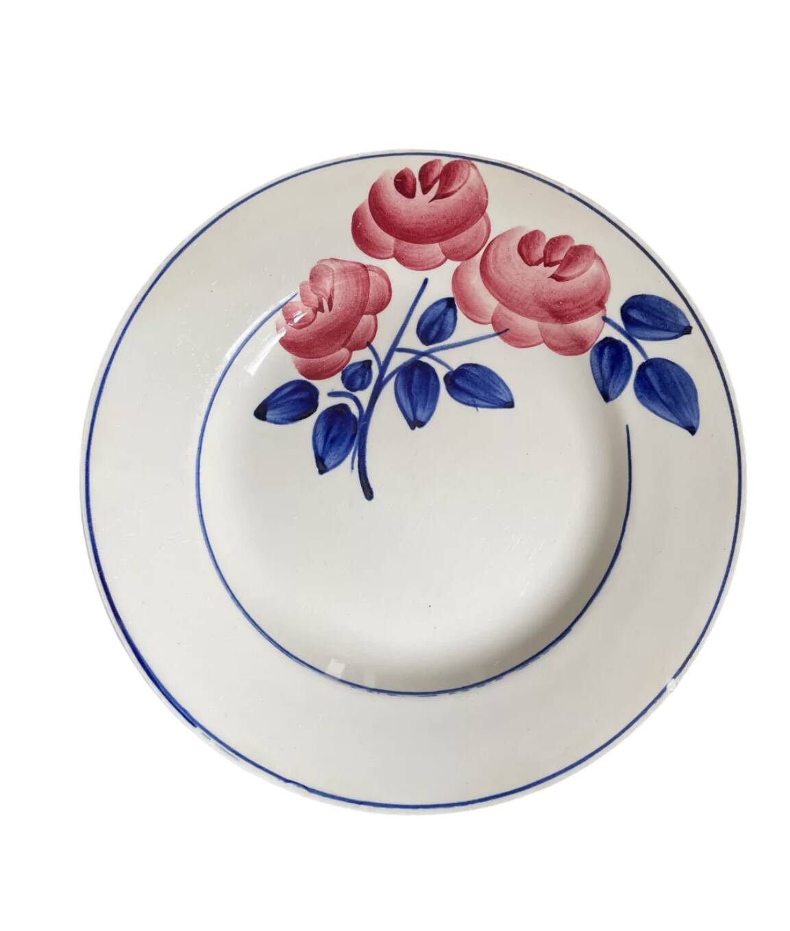 Dessert plates with rose decoration HBCM