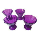 4 Coupes à Dessert Violettes