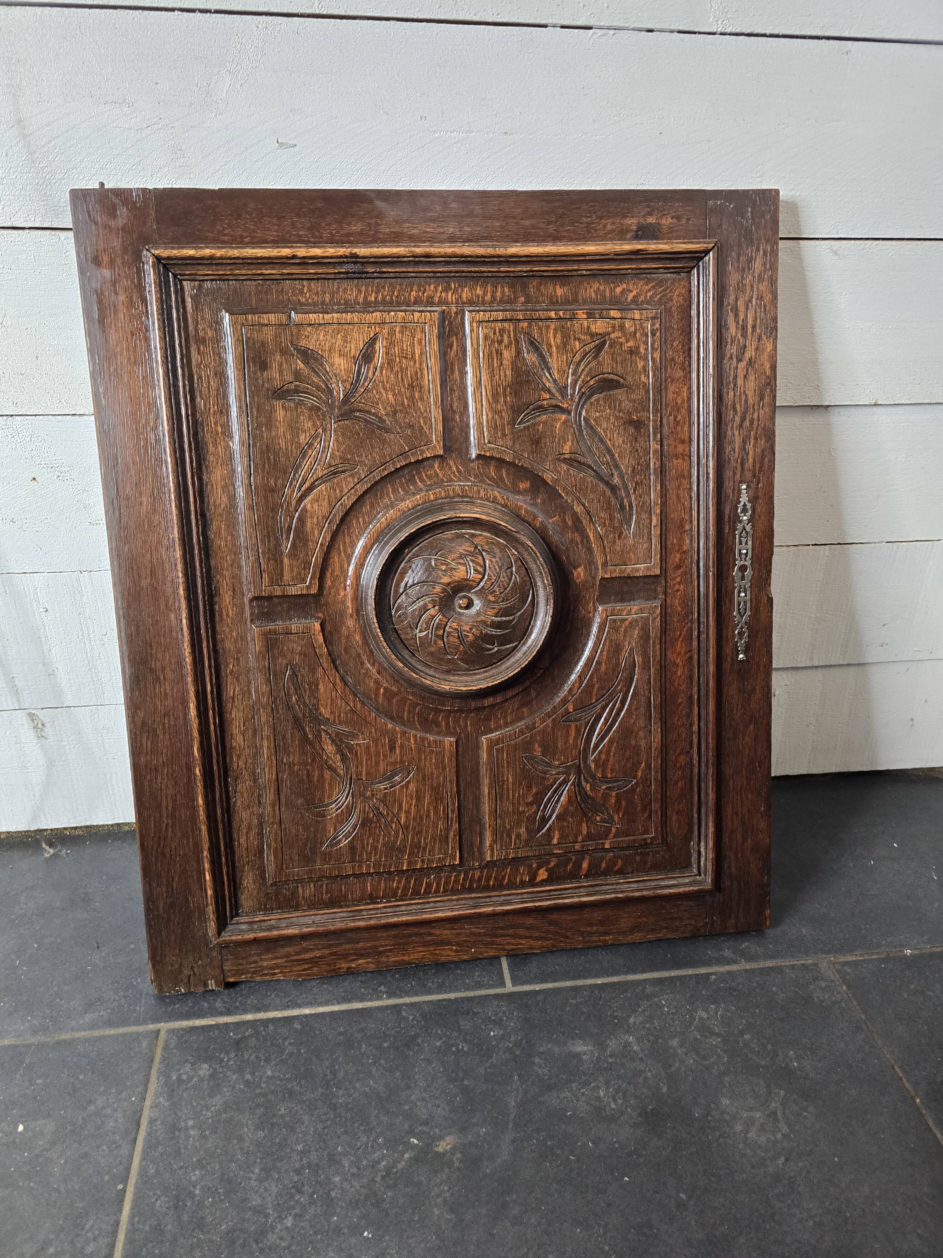 Old carved wooden door