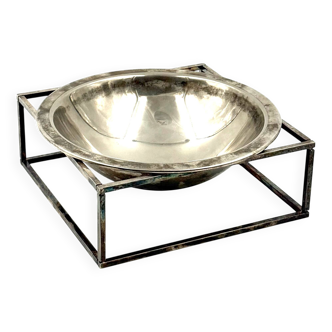 Mid-century modern silver-plated bowl / vide poche, PM Italy 1970s