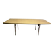 Italian dining table in wood and chrome signed "TRAU"