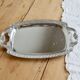 Vintage silver-plated serving tray – Handles and engraved border style