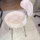 Chaise de chambre avec fourrure