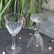 6 large old-cut crystal wine glasses, magnificent patterns