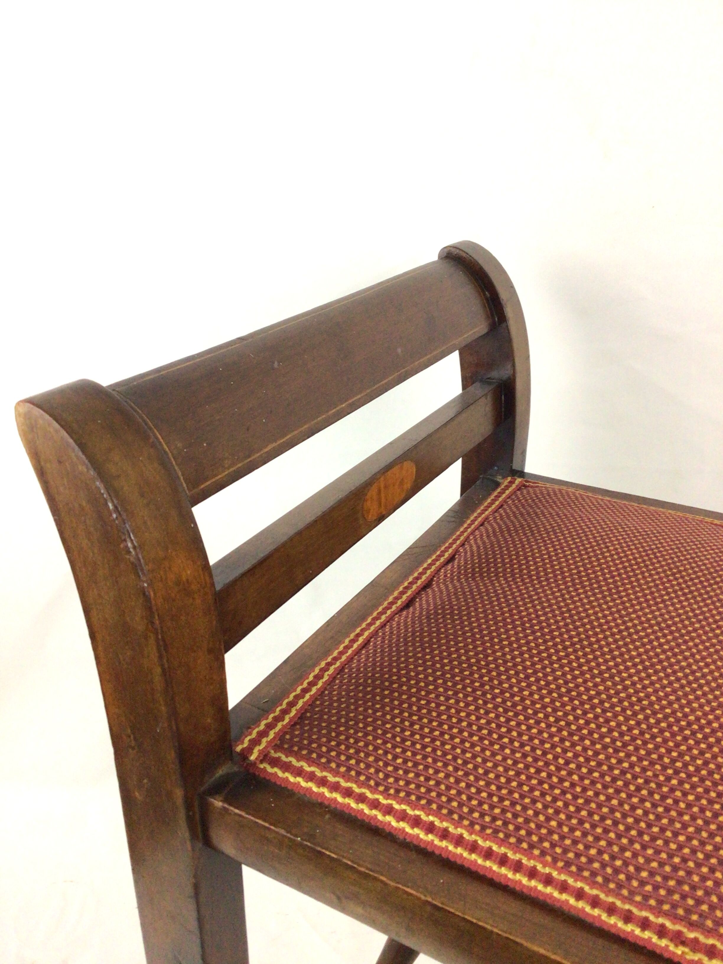 Mahogany piano bench stool