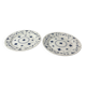 Set of 2 flat plates in English earthenware with blue floral decoration.
