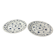 Set of 2 flat plates in English earthenware with blue floral decoration.
