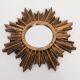 Modern golden sun mirror from the 20th century, plastic, 1980s