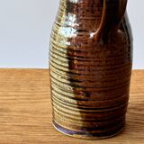 Vintage enameled stoneware pitcher