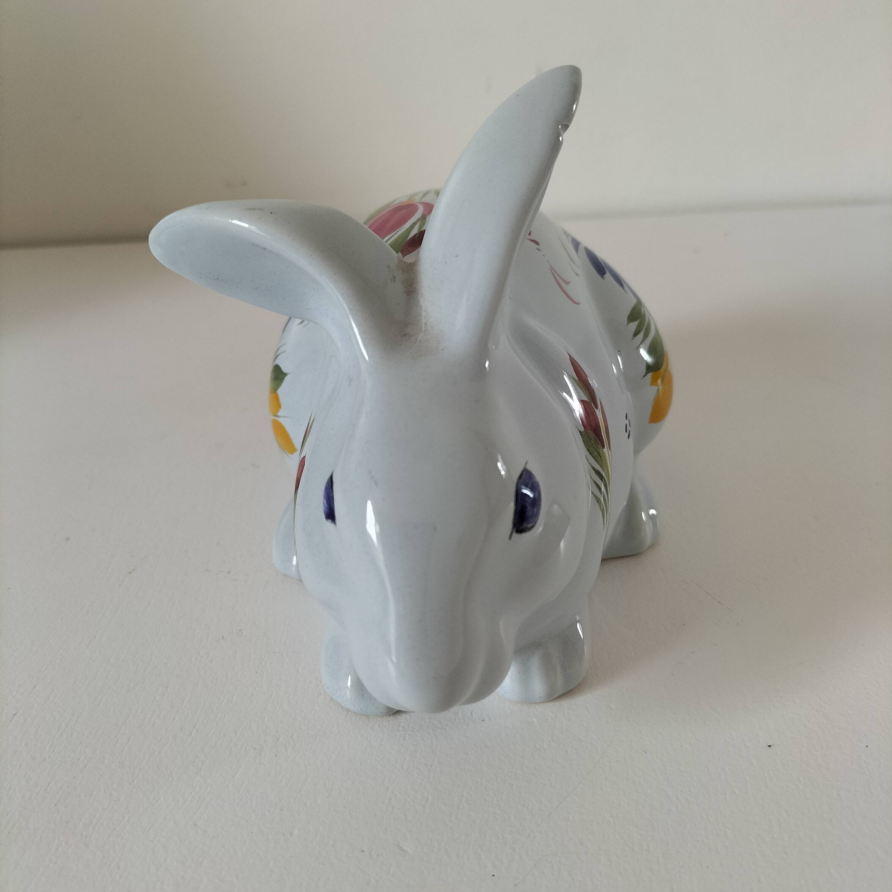 Rabbit earthenware hb henriot quimper