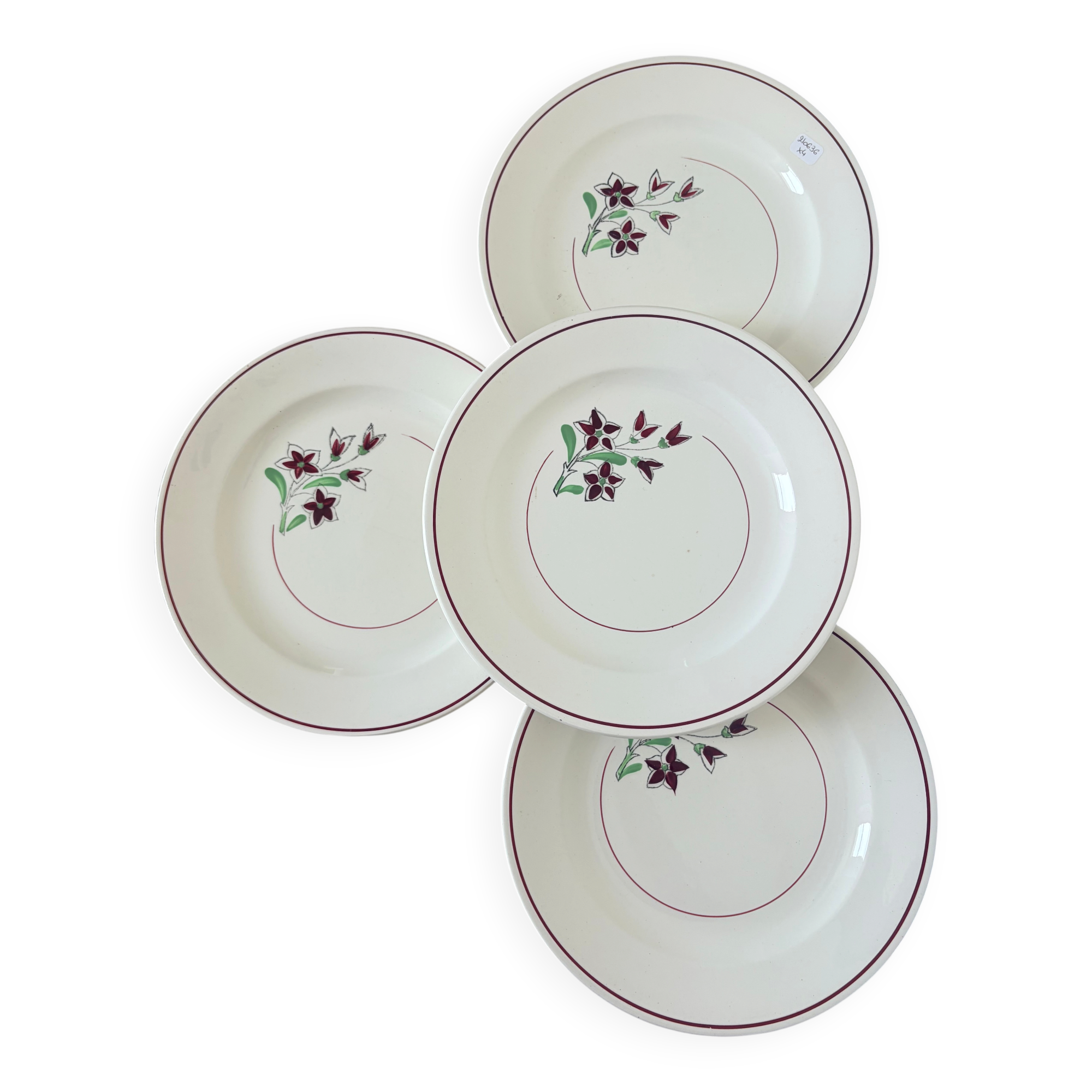 4 vintage flat plates from the Salins factory 210636