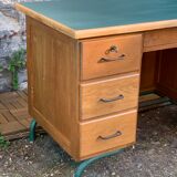 1950s schoolmaster's desk in solid oak