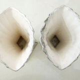 Pair of marble fan vases