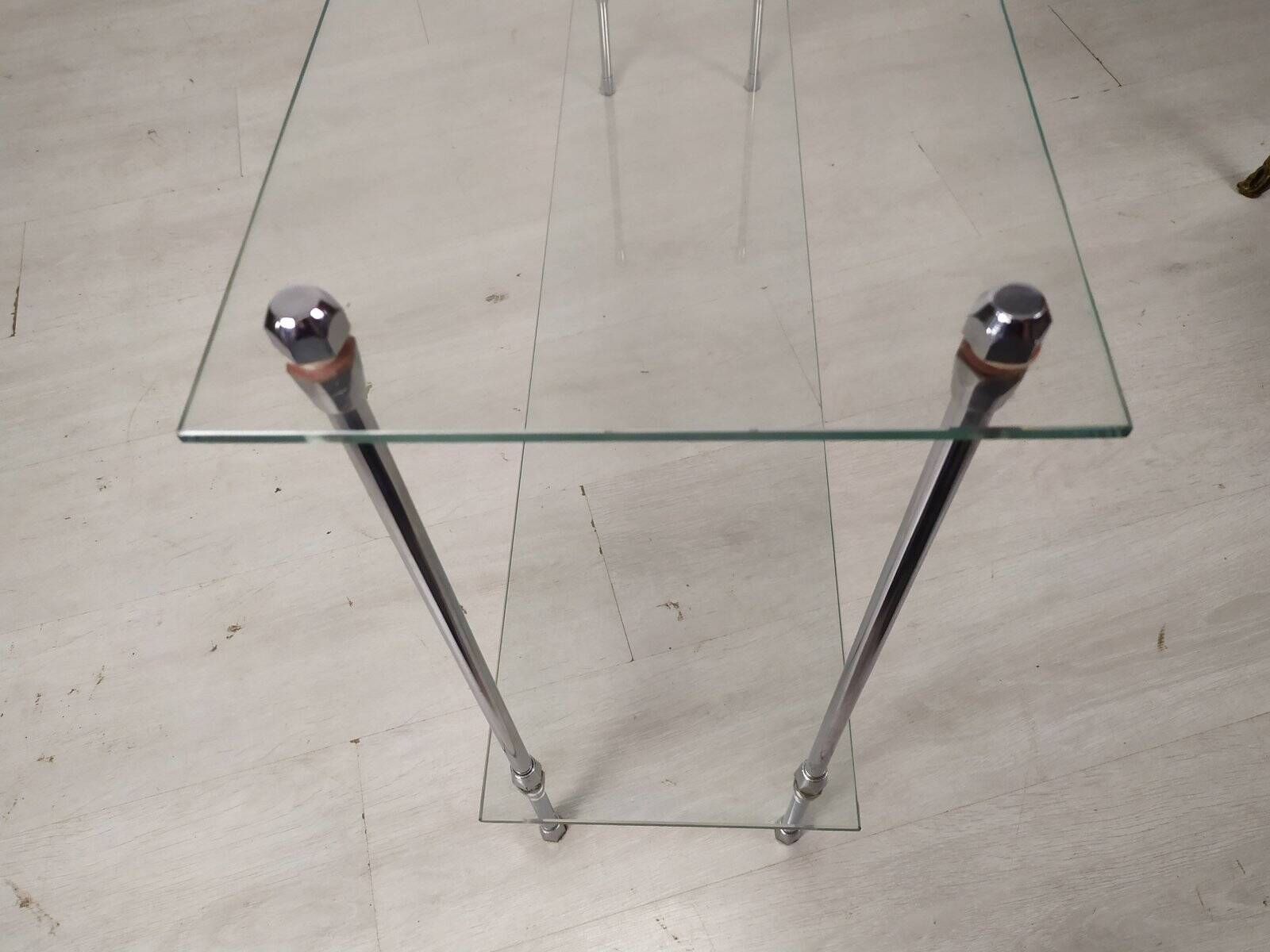 Chrome vintage console, 1970s