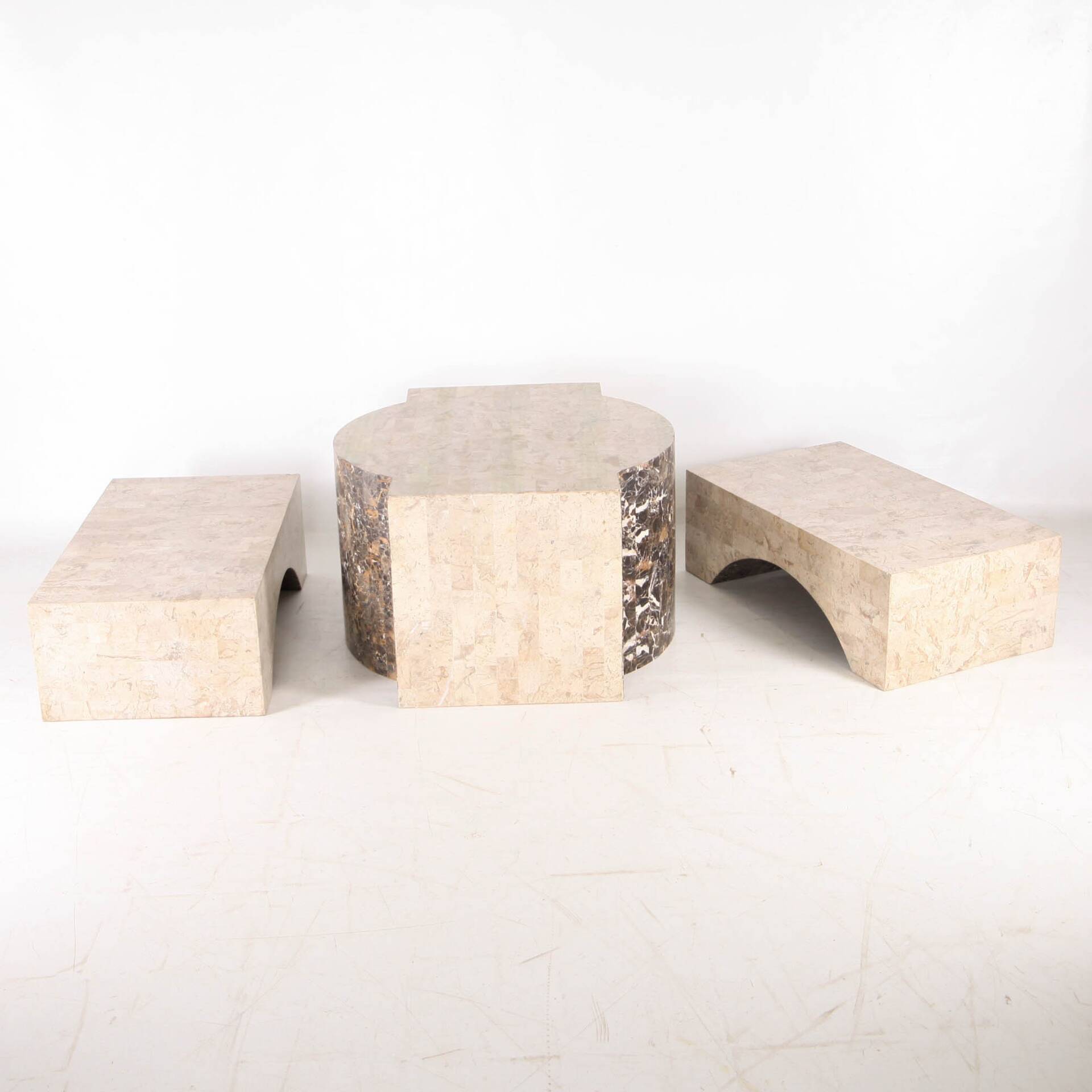 Coffee table in faux marble