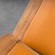 Set de 4 chaises vintage en bois et simili cuir Italie années 70
