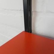 Tomado Holland - A. Dekker wall shelf, orange and black, 1970s