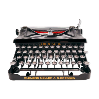 Machine à écrire Klein Urania noire 1936 noire révisée ruban neuf Qwertz