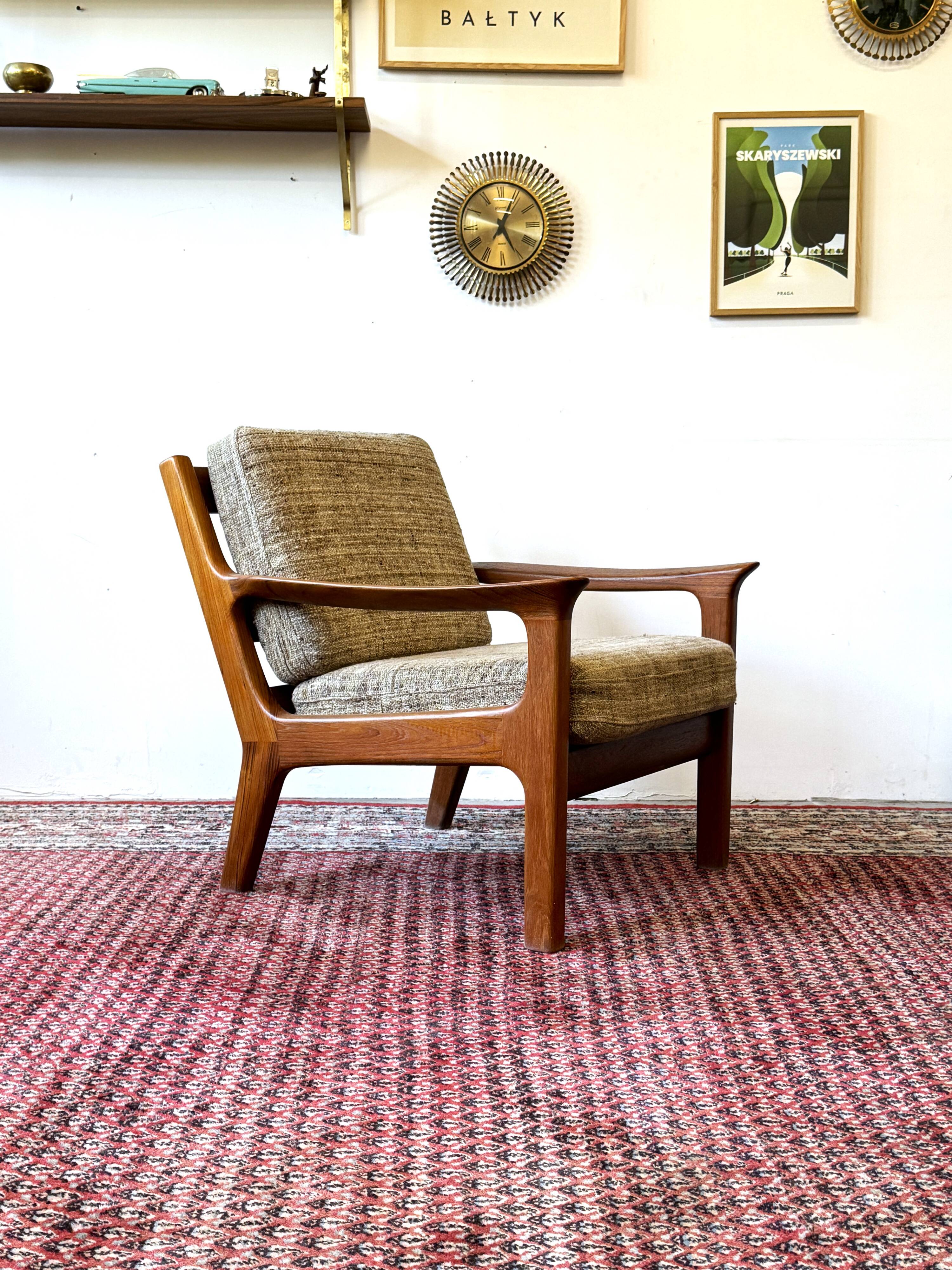 Teak armchair, design j.kristensen, denmark 1960s, vintage