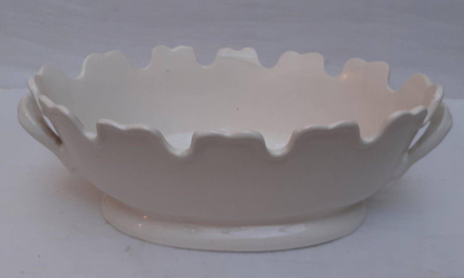 White earthenware glass cooler