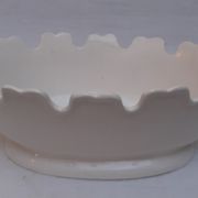 White earthenware glass cooler