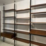 Rosewood Wall or Floor/Ceiling Bookcase