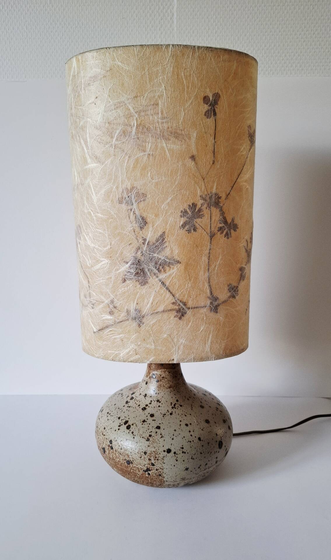 Vintage pyrite stone lamp