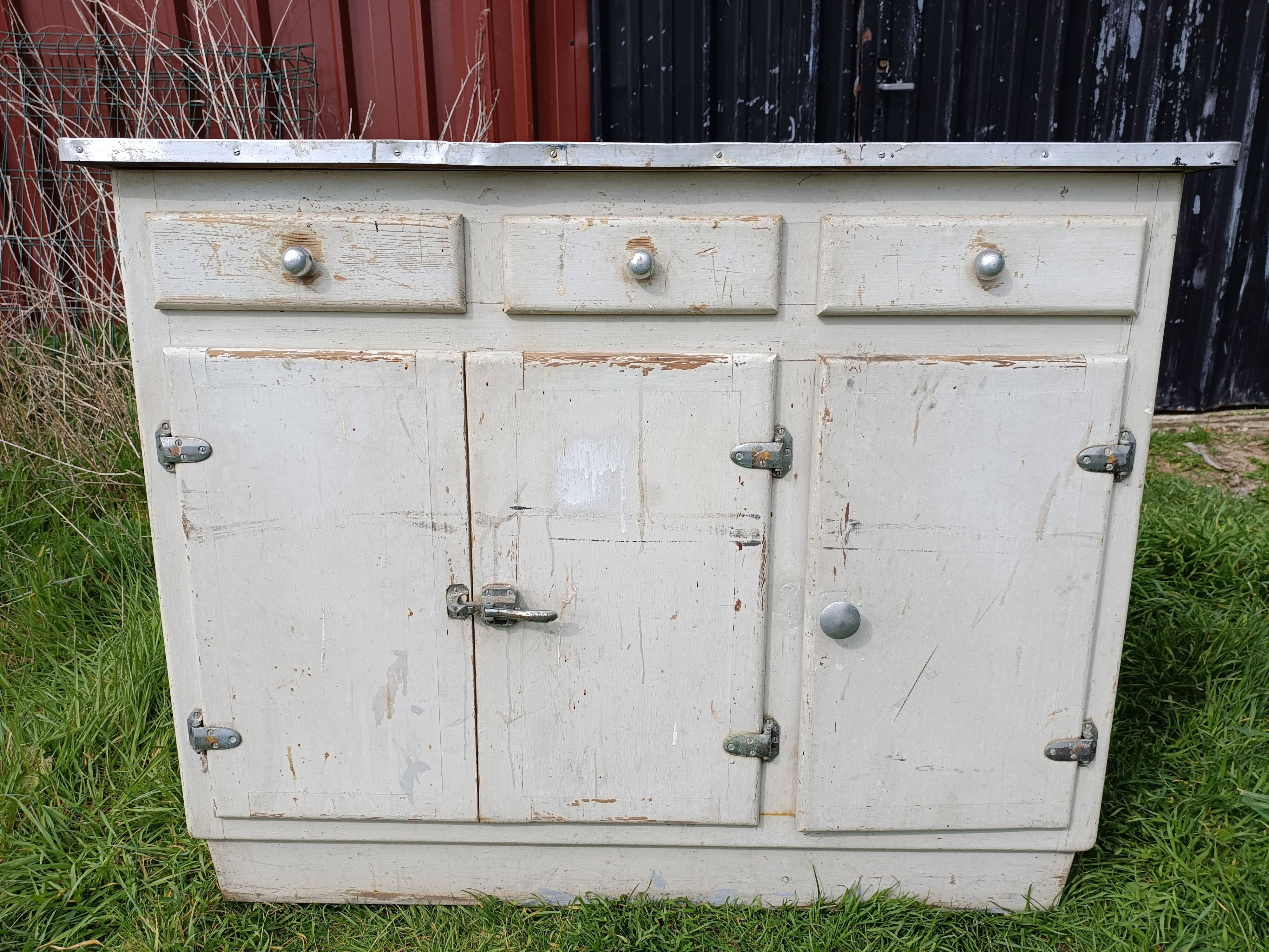 Old workshop furniture from an old hardware store.