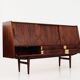 Buffet haut en palissandre, design danois, années 1970, production : Danemark