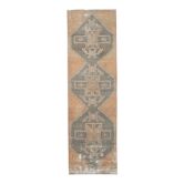 Tapis couloir turc noué à la main des années 1970 97x327