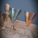 Set 4 colored wine glasses