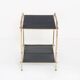 Vintage side table in gilded and painted iron. France, 1950s.