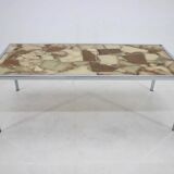 Midcentury design coffee table, epoxy resin, around 1970s