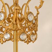 Brass and crystal chandelier plated with 24K gold PALWA, Germany, 1960s-70s.