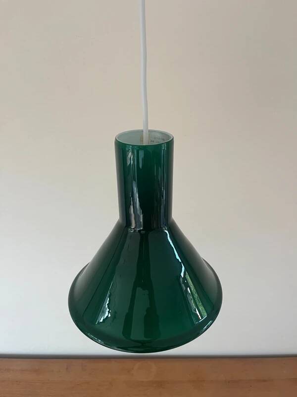 Vintage Holmegaard P&T Pendant - Michael Bang - Danish glass design lamp