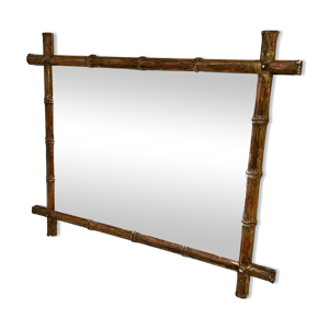 miroir ancien motif bambou