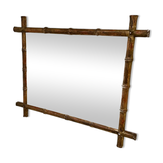 Miroir ancien motif bambou