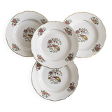4 assiettes à dessert Gressey.